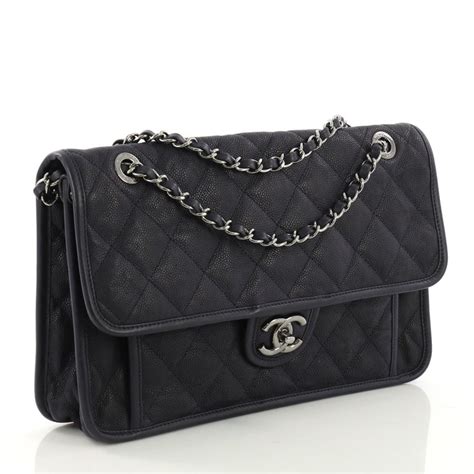 chanel french riviera flap 2015|CHANEL Caviar Quilted Large French Riviera Flap Black 1518147 .